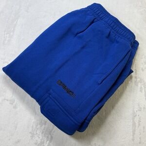 AND1 Royal Blue Fleece Cargo Sweatpants Mens Large Athletic Lounge